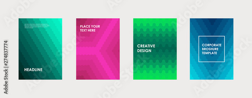 Colorful book or corporate brochure cover design template.