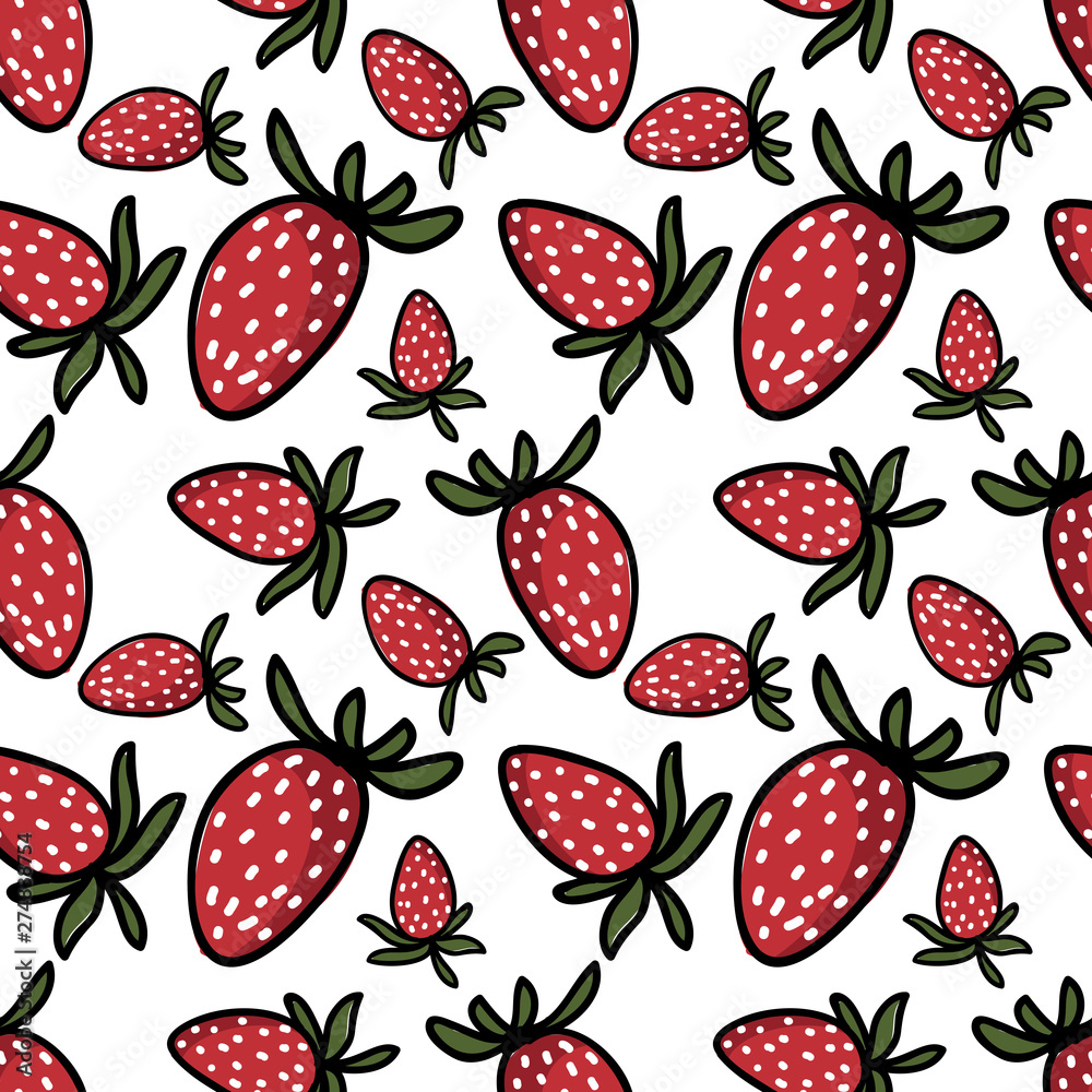 Strawberry seamless pattern. Strawberry seamless pattern.