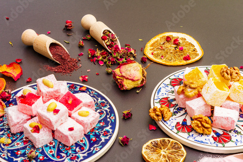 Eastern sweets. Traditional Turkish delight
