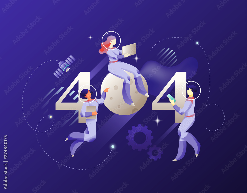 Naklejka premium 404 Error Page Illustration