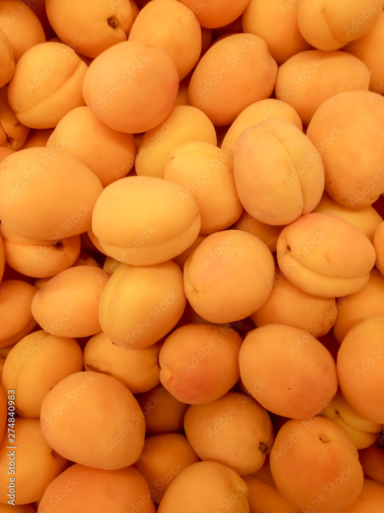 Fresh apricot background fruit juicy