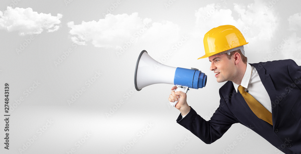 Young supervisor architect yelling to far big city panorama
Young supervisor architect yelling to far big city panorama