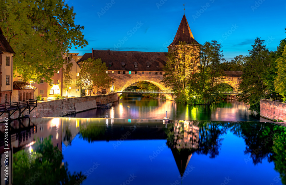 Naklejka premium View on historic Architecture in Nuremberg, Germany