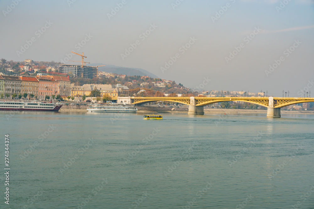 Margaret Bridge and River Danube