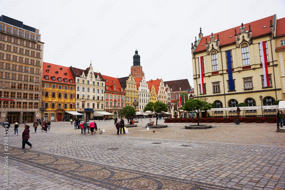 Market Square in Wroclaw in Poland