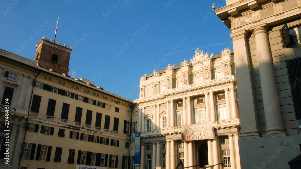 Carlo Felice theater, in the historic center of Genoa