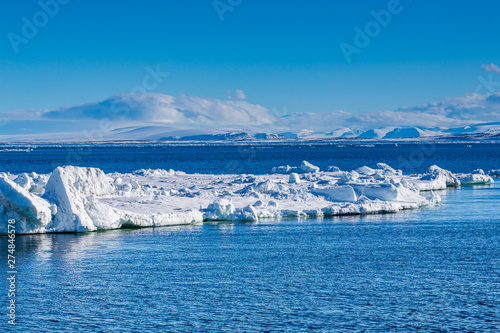 norway landscape ice nature of the glacier mountains of Spitsbergen Longyearbyen Svalbard arctic ocean winter polar day sunset sky