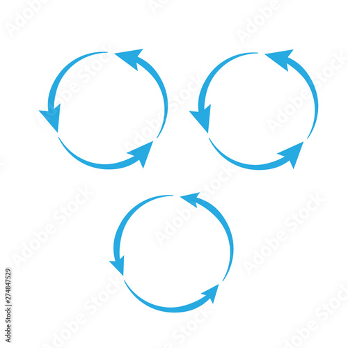 Set of round arrows. Arrows business infographic vector