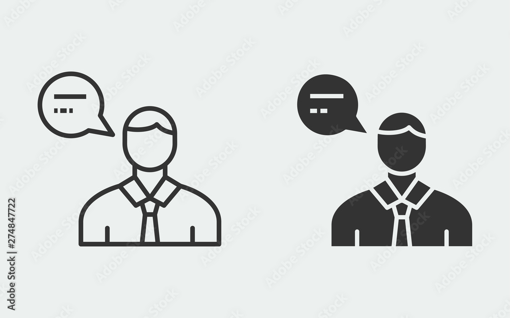 Online consultation vector icon for graphic and web design. Online consultation vector icon for graphic and web design.