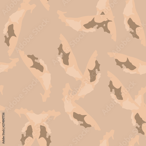 Sand camouflage of various shades of beige and brown colors