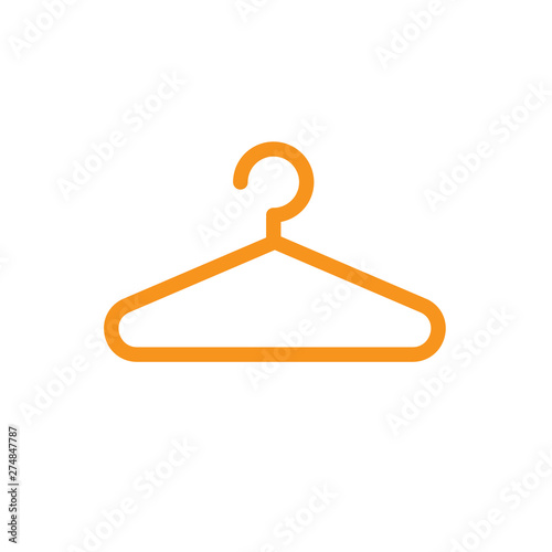 wooden hook for hanging clothes. Clothes hanger silhouette collection