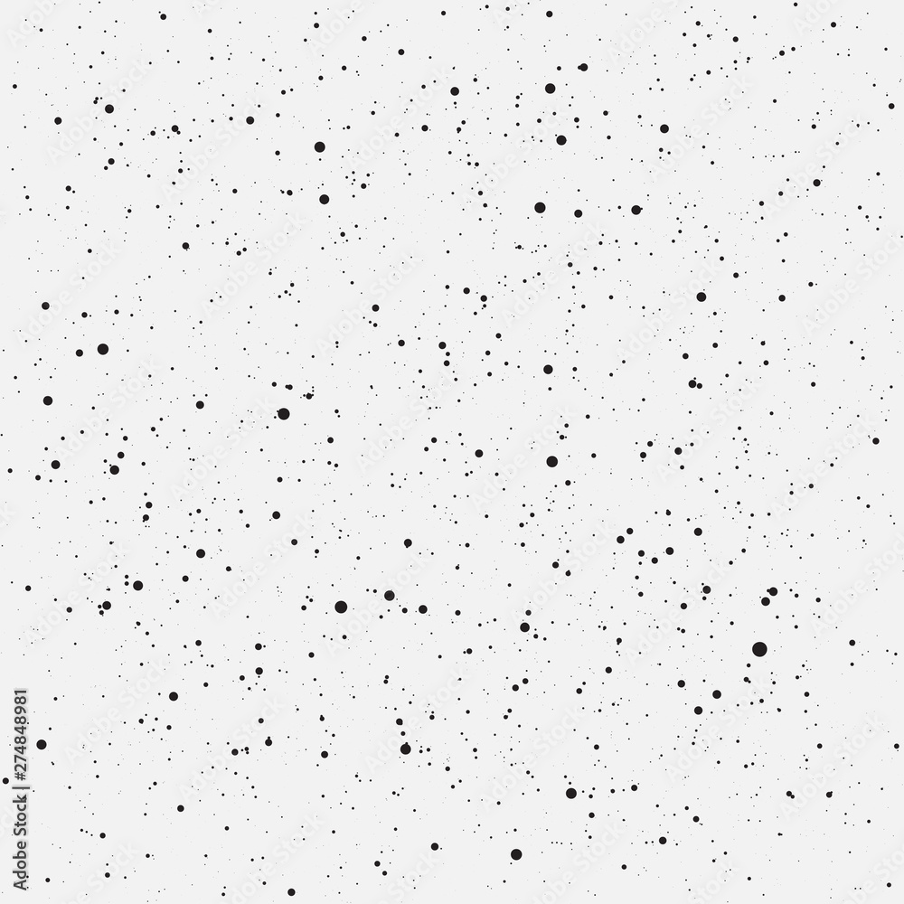 Seamless Vector Grunge Black Ink Spots Background