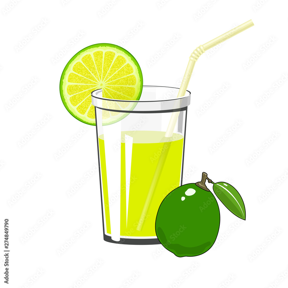 Lemon mocktail smoothie in glass Royalty Free Vector Image