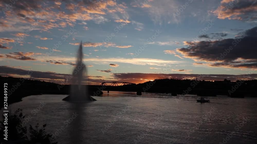 An amazing sunset in Chicoutimi, Quebec.