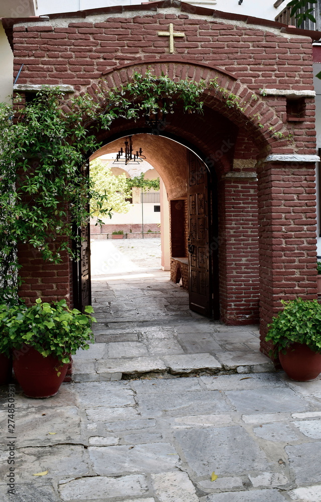 Naklejka premium Gate from an old Greek Monastery