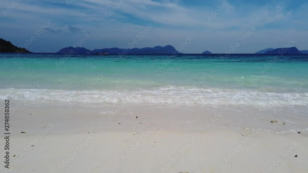Blue sky sea and clean beach at Nyaung Oo Phee island, Myanmar Blue sky sea and clean beach at Nyaung Oo Phee island, Myanmar