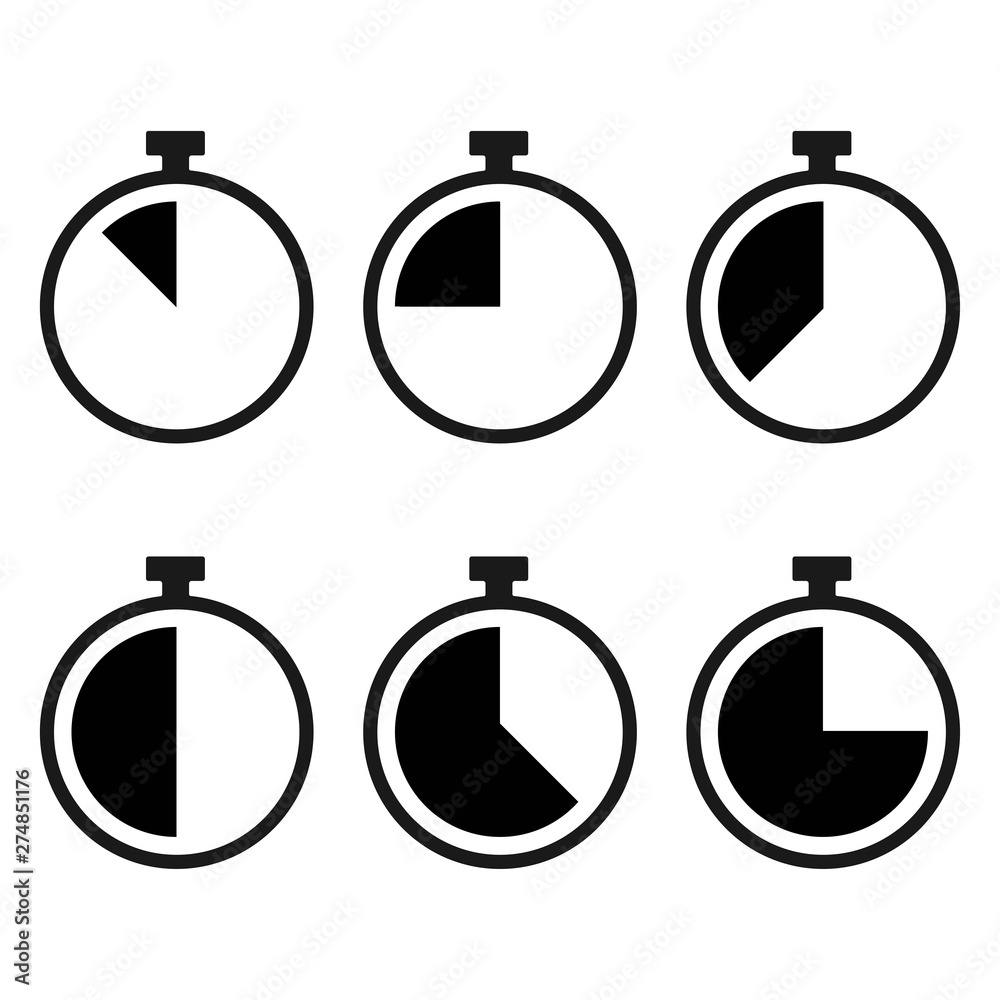Stopwatch Timer Icon Vector Stopwatch Timer Icon Vector