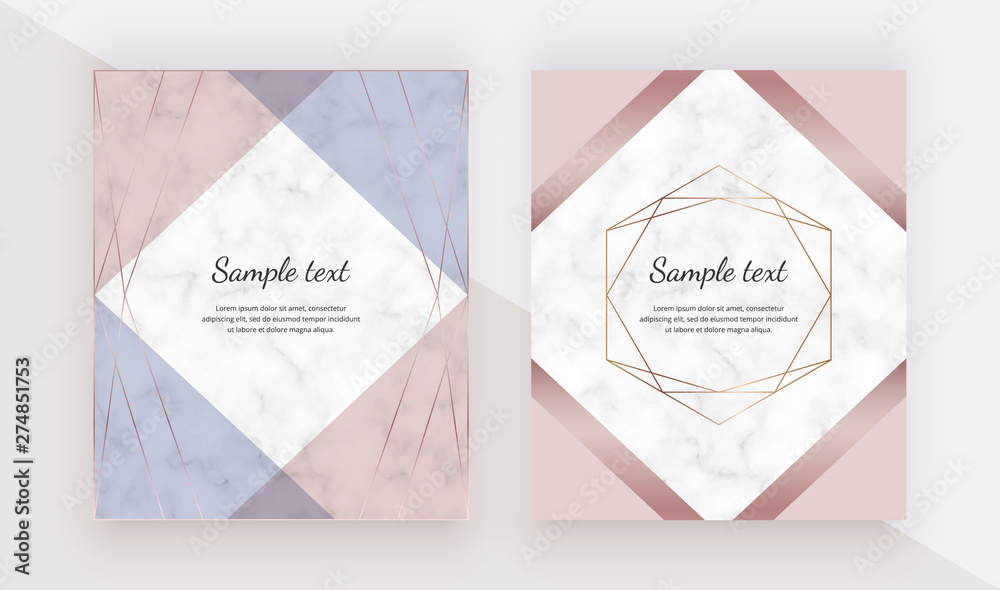 Geometric rose gold design cards with polygonal lines frames. Trendy templates for banner, flyer, poster, greeting. Geometric rose gold design cards with polygonal lines frames. Trendy templates for banner, flyer, poster, greeting.