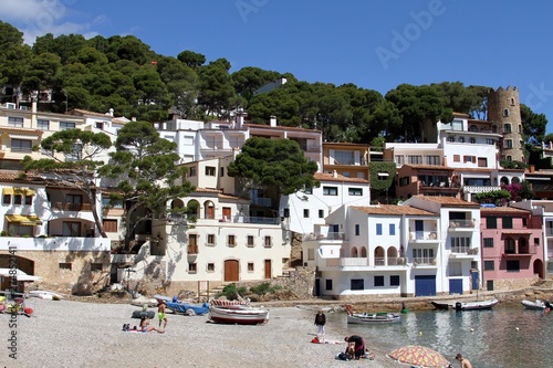 Plage et village de Sa Tuna à Begur, Costa Brava,Catalogne,Espagne