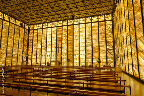 Photography Innenraum der Kirche von Meggen, Luzern, Schweiz