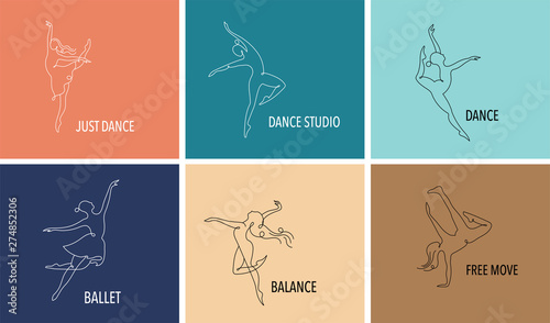 Abstract people logo design. Gym, fitness, running trainer vector colorful logo. Active Fitness, sport, dance web icon and symbol
