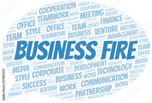 Business Fire word cloud. C...
