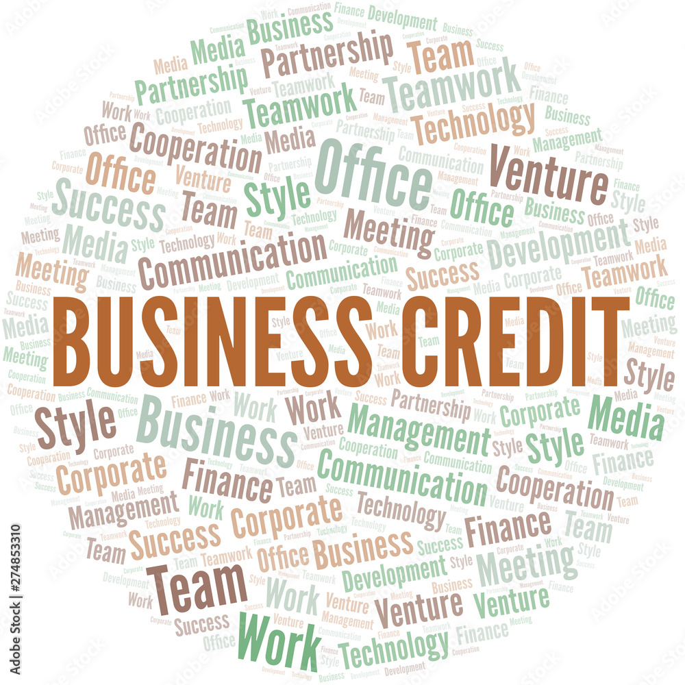 Business Credit word cloud. Collage made with text only. Business Credit word cloud. Collage made with text only.