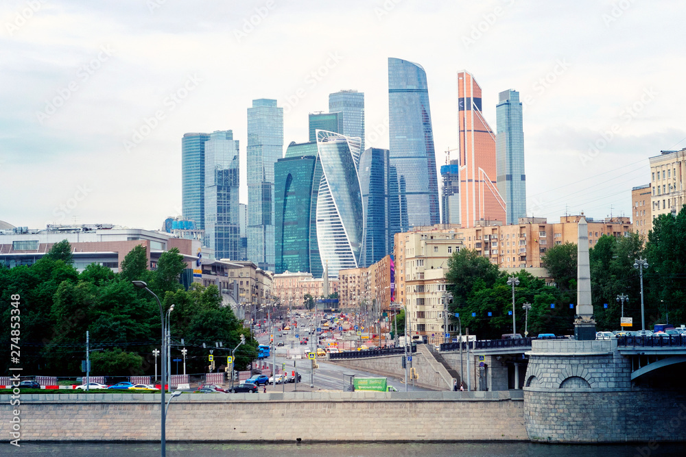 Fototapeta premium Moscow City - view of skyscrapers Moscow International Business Center.