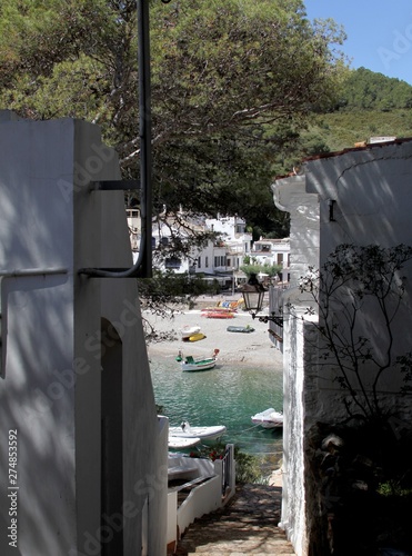 Plage et village de Sa Tuna à Begur, Costa Brava,Catalogne,Espagne