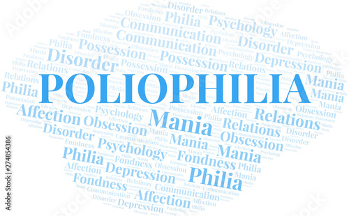 Poliophilia word cloud. Type of Philia.