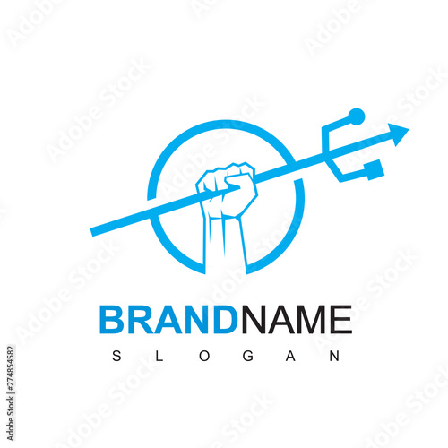 Technology Warrior Logo Design Inspiration