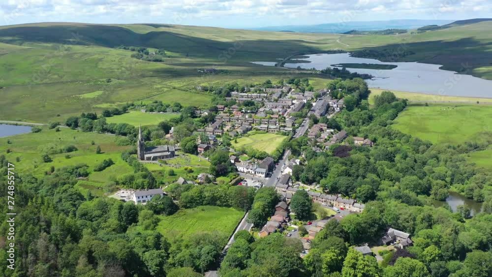 An aerial view of Belmont village near Bolton An aerial view of Belmont village near Bolton