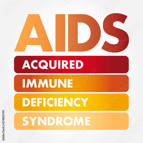 AIDS - Acquired Immune Deficiency Syndrome  acronym health concept background