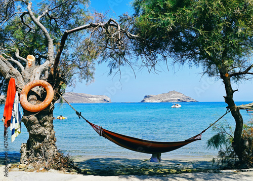 Fototapeta Naklejka Na Ścianę i Meble -  Lazy Aegean beach