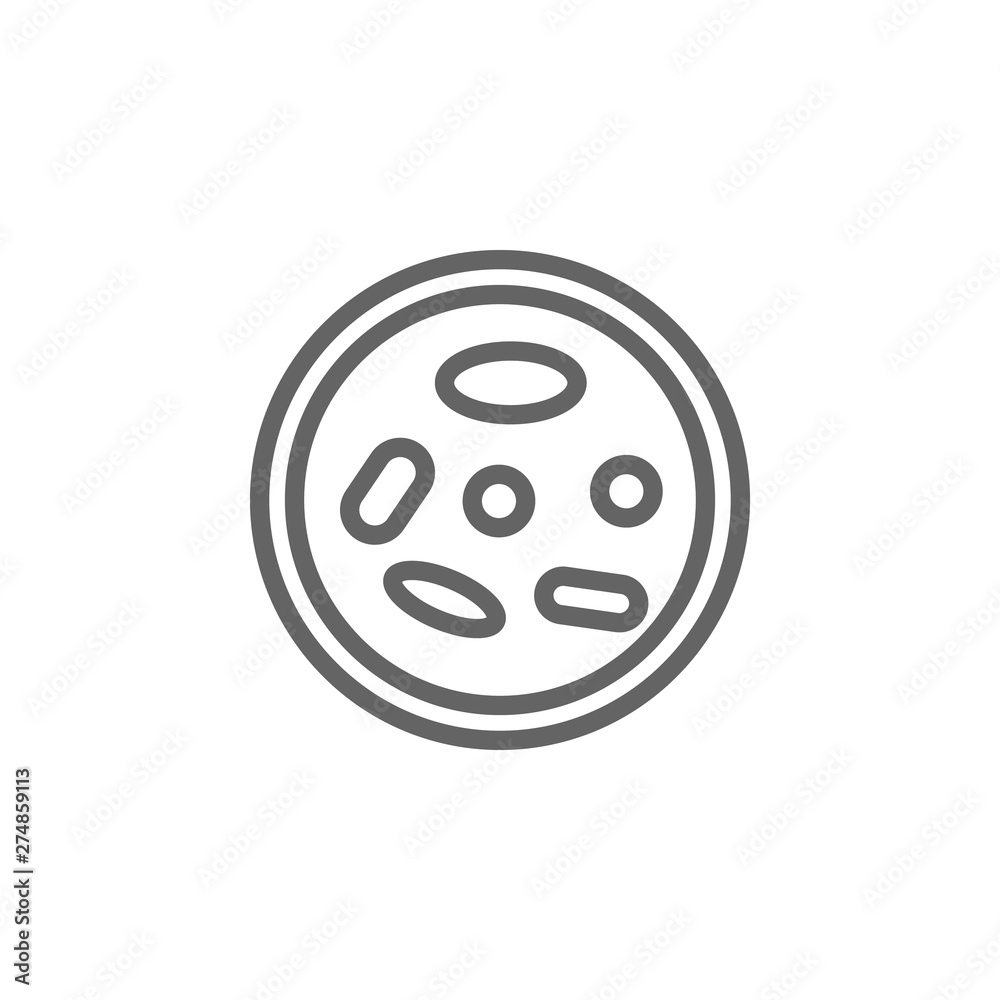Petri dish, virus icon. Element of bio engineering illustration. Thin line icon for website design and development, app development. Premium icon Petri dish, virus icon. Element of bio engineering illustration. Thin line icon for website design and development, app development. Premium icon