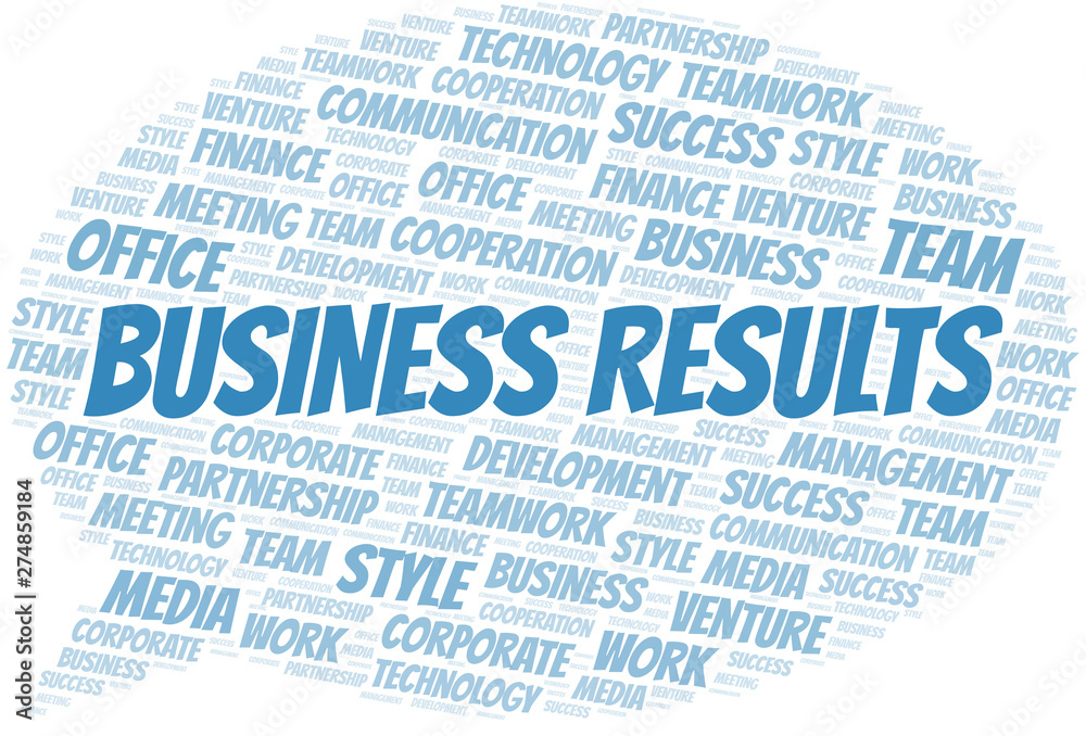 Business Results word cloud. Collage made with text only. Business Results word cloud. Collage made with text only.