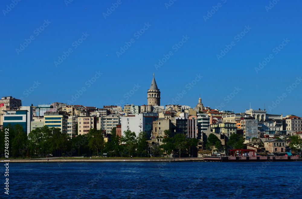 View of Istanbul and the Bosphorus from the pier