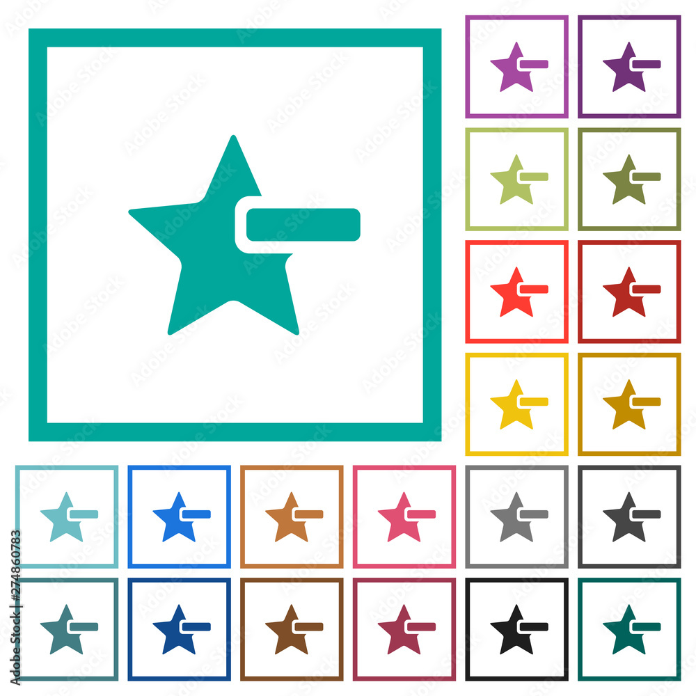 Remove star flat color icons with quadrant frames Remove star flat color icons with quadrant frames