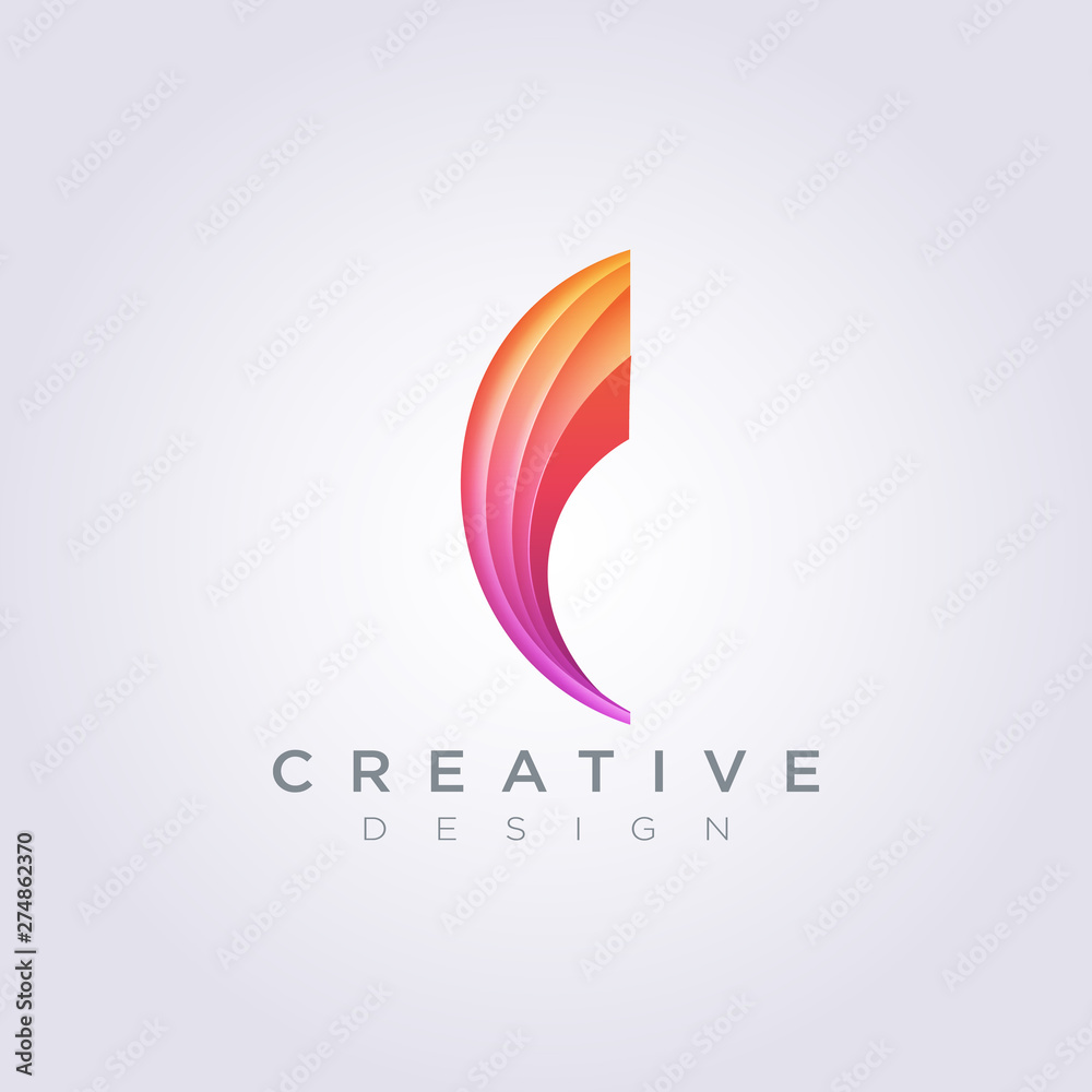 Colorful Kreative Trumpet Vector Illustration Design Clipart Symbol Logo Template