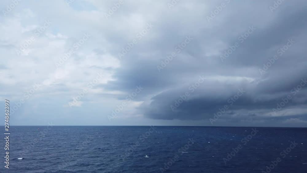 Ocean storm, black clouds, high wave and rain Ocean storm, black clouds, high wave and rain