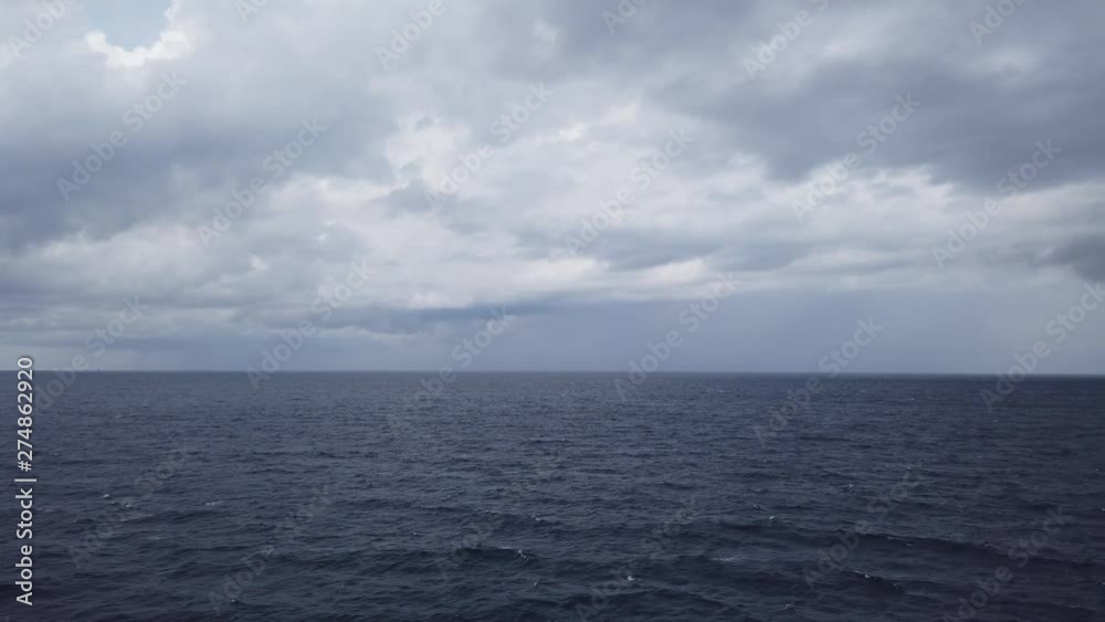 Ocean storm, black clouds, high wave and rain Ocean storm, black clouds, high wave and rain