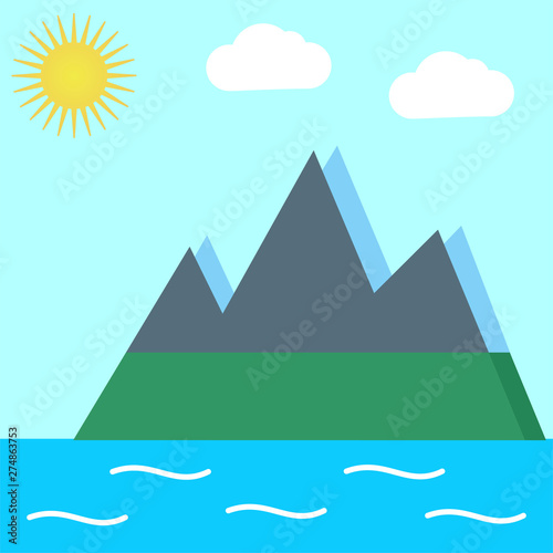 nature flat icon. vector illustration logo. isolated on white background