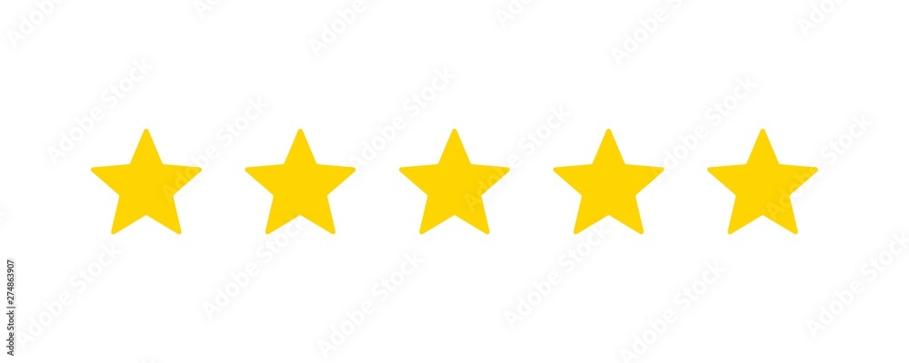 Five stars customer product rating review