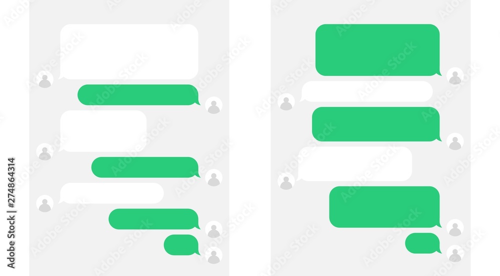 Message speech bubbles template chat Message speech bubbles template chat