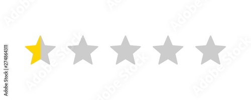 Fototapeta Naklejka Na Ścianę i Meble -  Five stars customer product rating review
