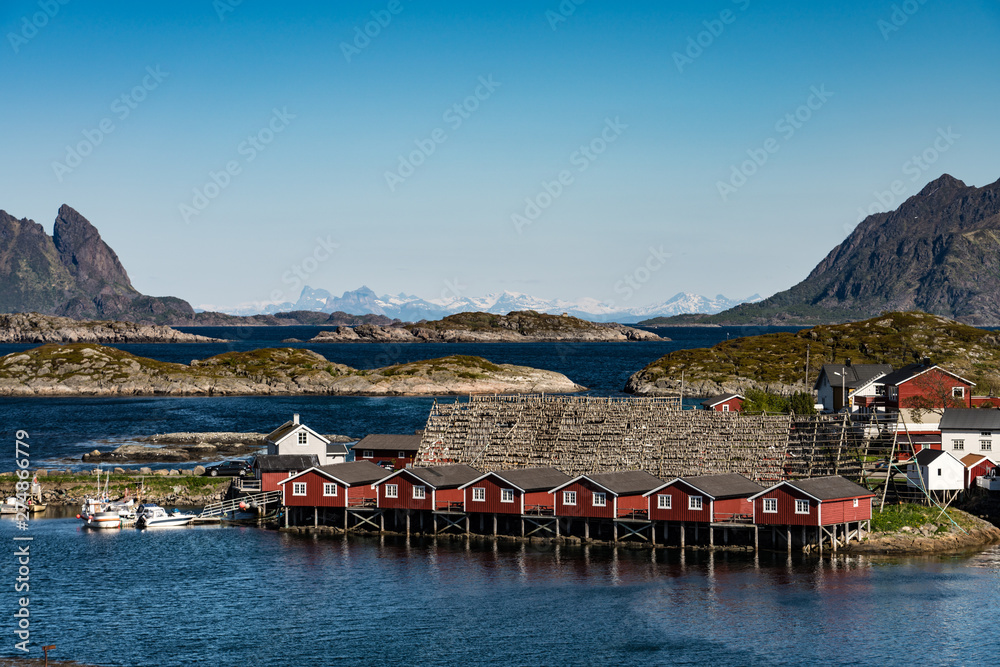 Svolvaer Harbour, Lofoten Islands, Norway in spring