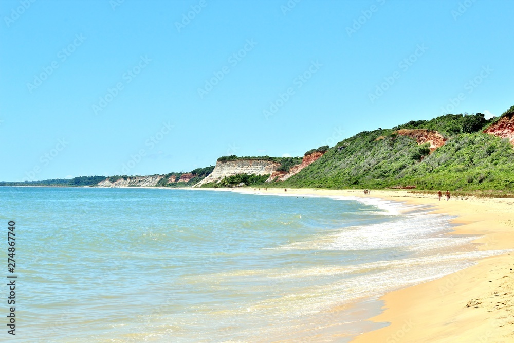 Praia tropical, Arraial D'ajuda, Bahia, Brasil