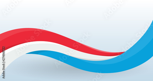 Free Download Luxembourg Waving National flag. Modern unusual shape. Design template for decoration of flyer and card, poster, banner and logo. Isolated vector illustration. - GFXLoad