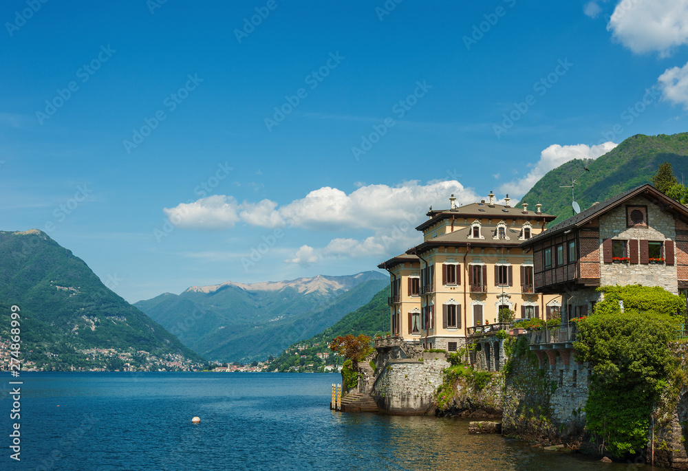Idyllic landscape of lake Como, Italy