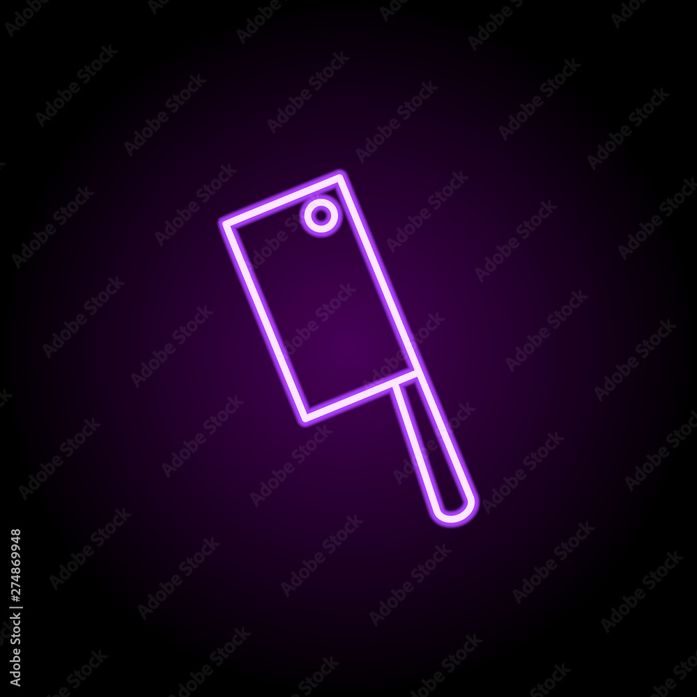 kitchen ax neon icon. Elements of web set. Simple icon for websites, web design, mobile app, info graphics